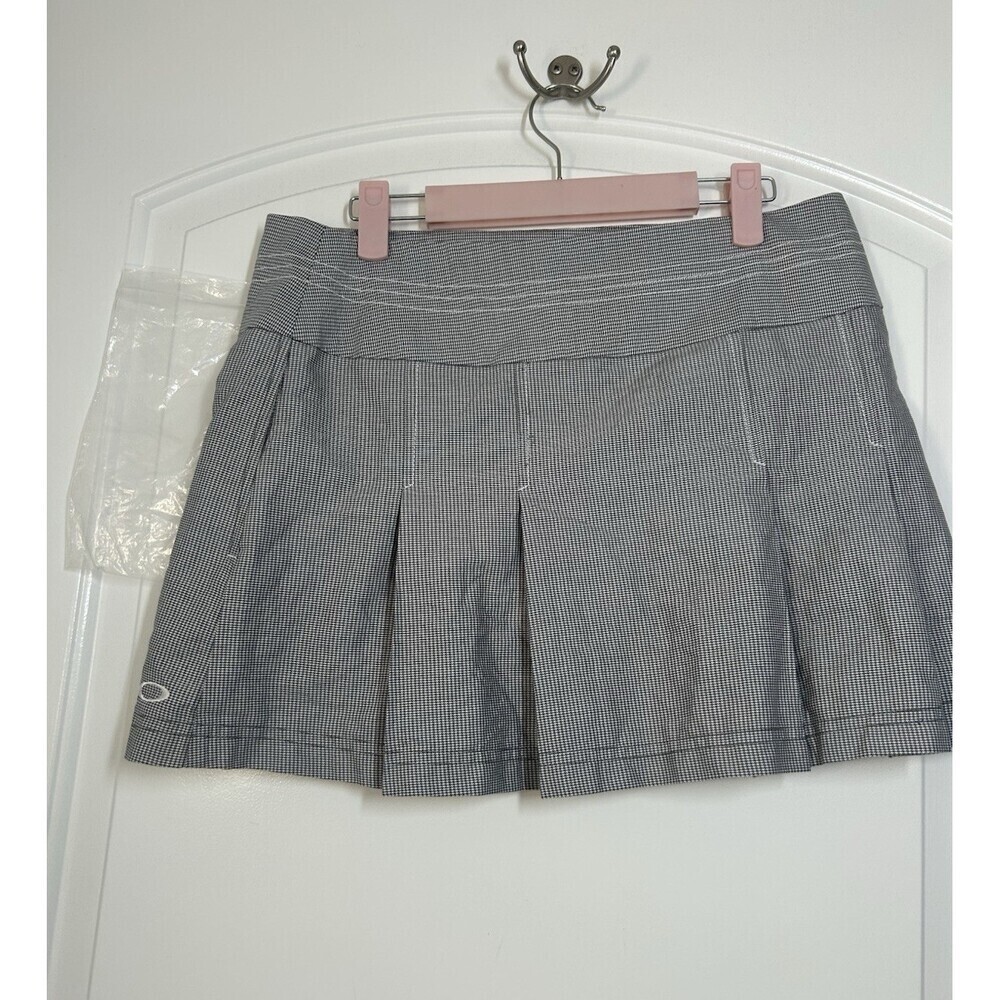 Vintage 90s Y2K Oakley Pleated Plaid Mini Skirt Size L tennis preppy athletic - Picture 3 of 12